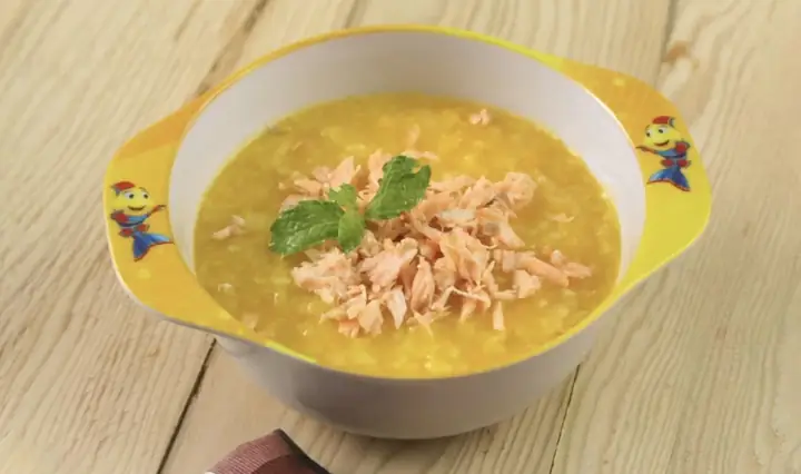 2.1 Cách nấu cháo cá hồi bí đỏ không tanh