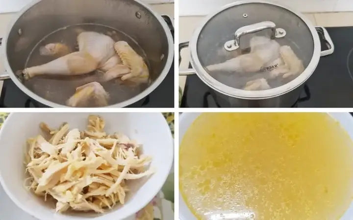 3. Cách nấu cháo gà miền Tây