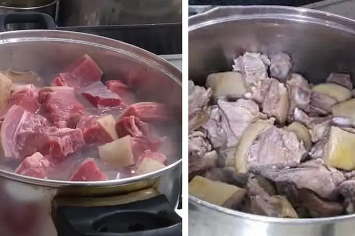 Bước 3: Nấu lẩu dê