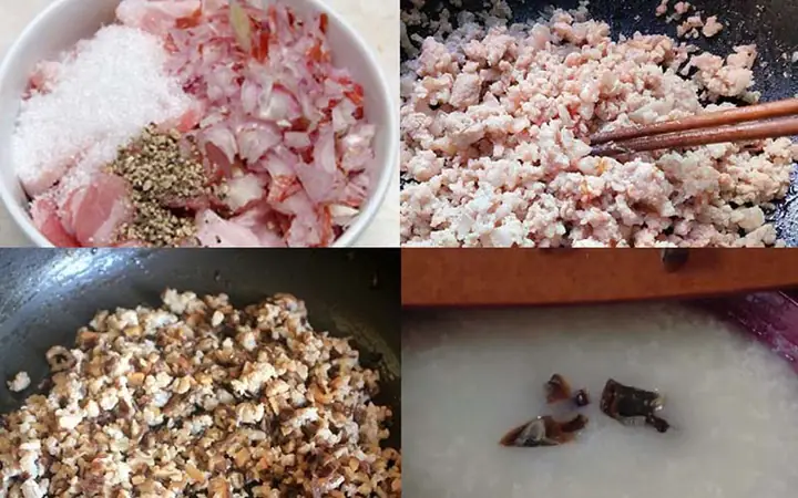 cách nấu cháo thịt bằm bằng nồi cơm điện