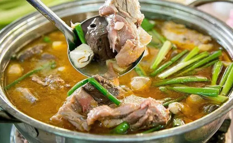 cách nấu chao vịt nhúng rau muống