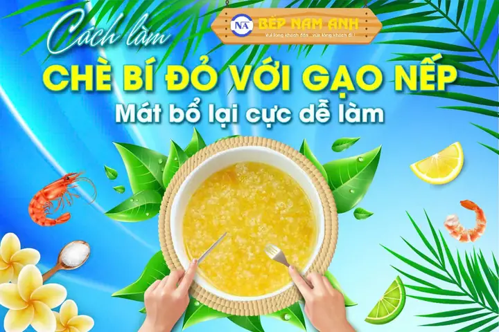 cách nấu chè bí đỏ gạo nếp