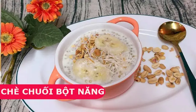 cách nấu chè chuối bột năng