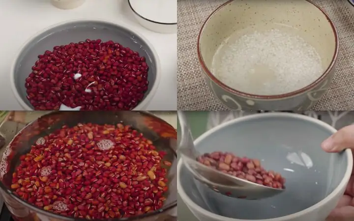 Cách làm chè đậu đỏ bột báng nước cốt dừa