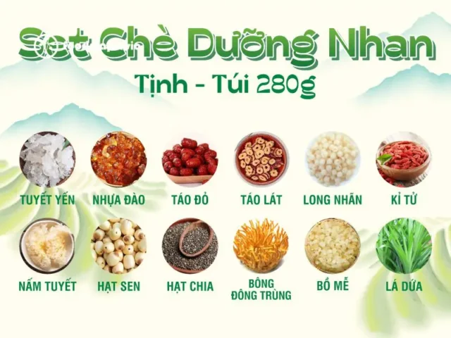cách nấu chè dưỡng nhan 12 vị cách nấu chè dưỡng nhan 12 vị