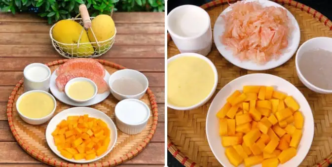 3. Cách nấu chè xoài bưởi ngọt dịu, thơm ngon hấp dẫn