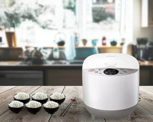 Hướng dẫn chi tiết cách nấu cơm nồi Philips dẻo ngon