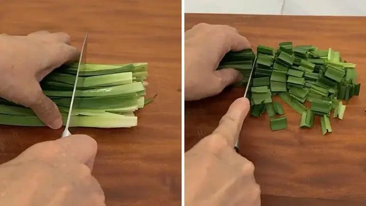 Bước 1: Sơ chế lá dứa Bước 1: Sơ chế lá dứa