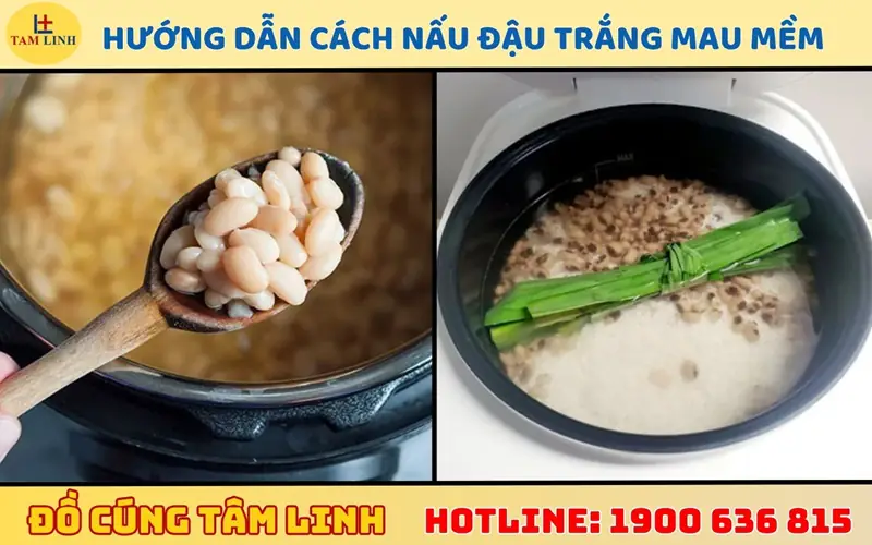 cách nấu đậu trắng mau mềm