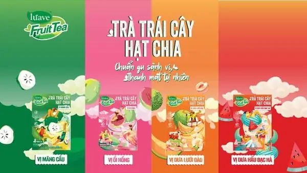 Trà trái cây hạt chia Lúave Trà trái cây hạt chia Lúave