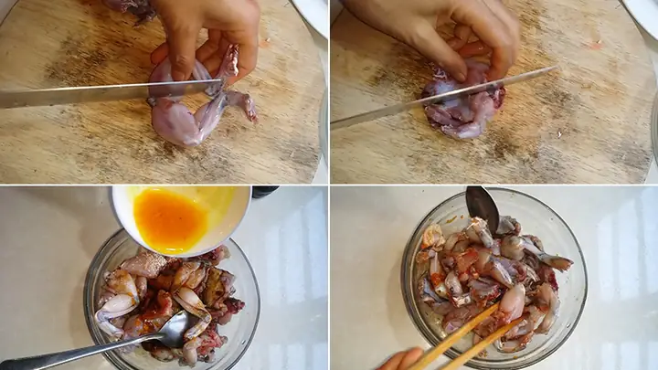 Cách làm ếch xào măng