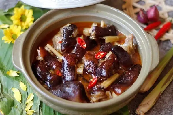 cách nấu giò heo giả cầy miền trung