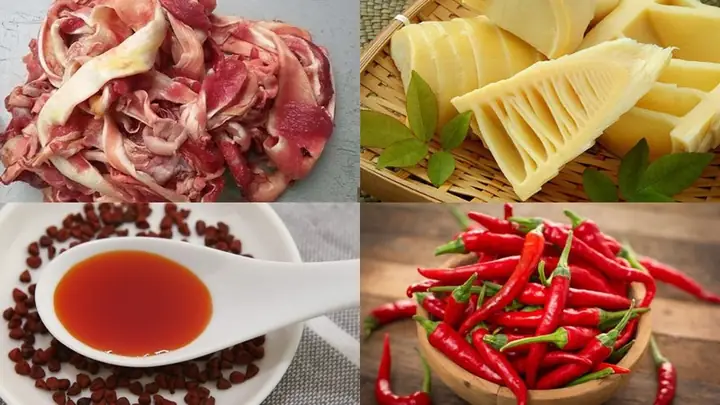 Lẩu gân bò măng cay