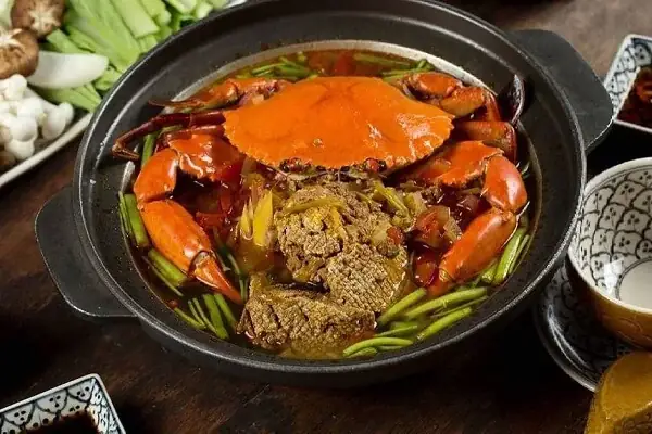 cách nấu lẩu cua đồng miền nam