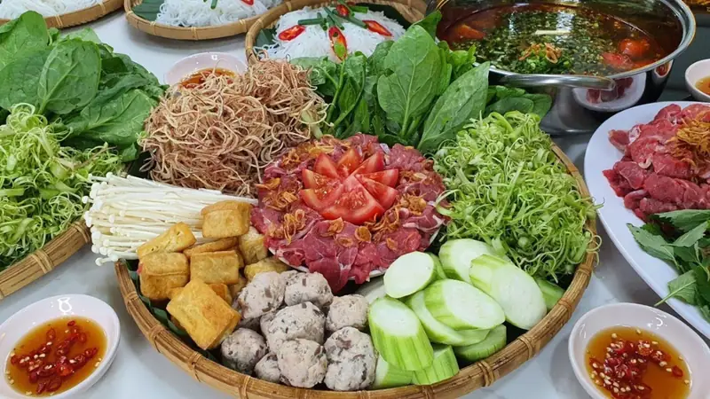 cách nấu lẩu cua đồng mồng tơi