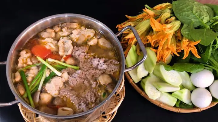 cách nấu lẩu cua đồng thập cẩm