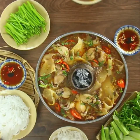 cách nấu lẩu ếch miền bắc