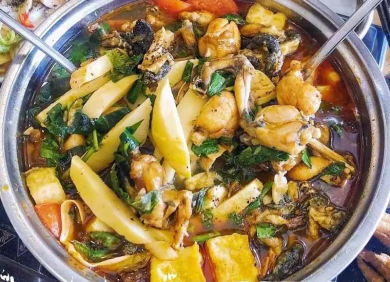 cách nấu lẩu ếch miền bắc
