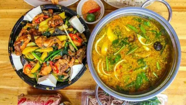 cách nấu lẩu ếch miền bắc