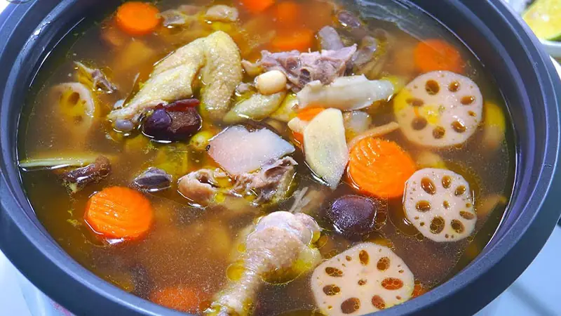 cách nấu lẩu gà chua cay