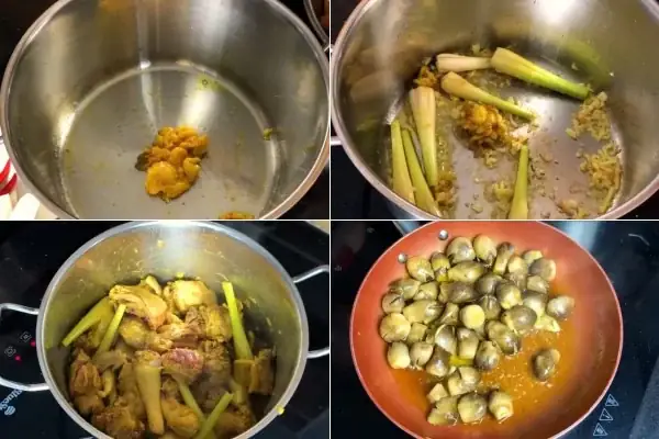 cách nấu lẩu gà hầm sả