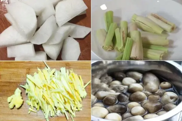 cách nấu lẩu gà hầm sả