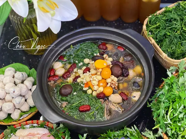 Bước 3: Chuẩn bị rau, nấm và thưởng thức