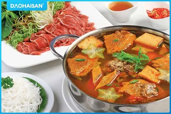 cách nấu lẩu riêu cua bắp bò