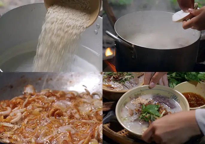 Các bước nấu cháo lòng bò Các bước nấu cháo lòng bò