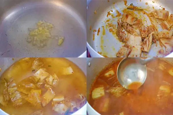 Nấu nước dùng mì cay Nấu nước dùng mì cay