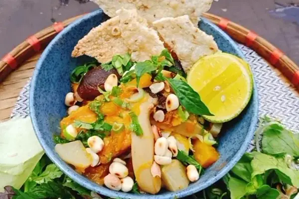 cách nấu mì quảng chay