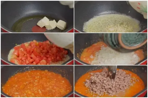 Bước 6: Cách làm sốt cà chua mì ý