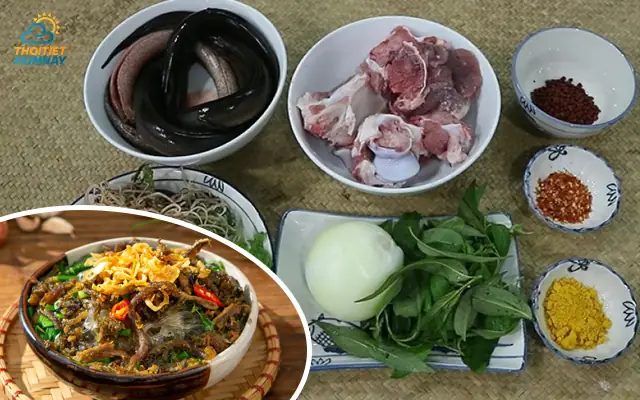 Chuẩn bị nguyên liệu nấu miến lươn