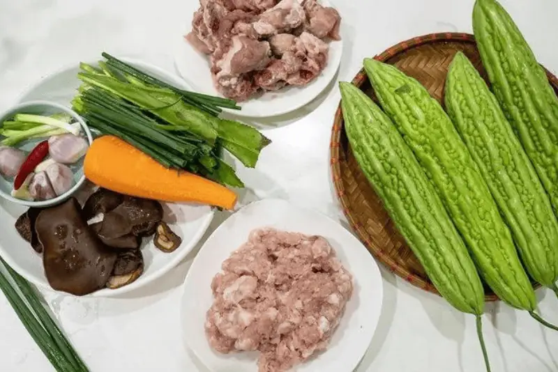 cách nấu mướp đắng nhồi thịt