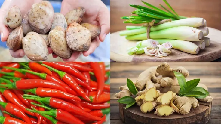 cách nấu nghêu hấp sả