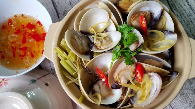 cách nấu nghêu hấp thái cách nấu nghêu hấp thái