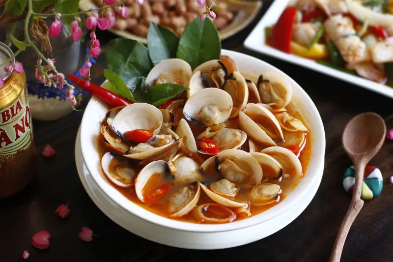 cách nấu nghêu hấp thái cách nấu nghêu hấp thái