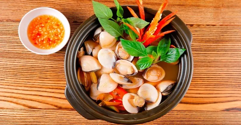 cách nấu nghêu hấp thái