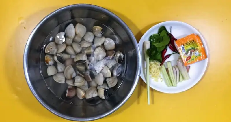 cách nấu nghêu hấp thái cách nấu nghêu hấp thái