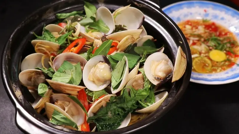 cách nấu nghêu hấp thái cách nấu nghêu hấp thái