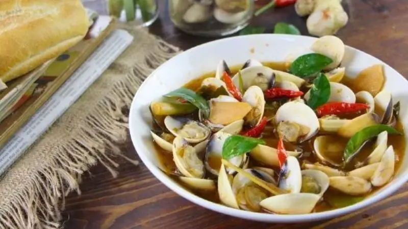 cách nấu nghêu hấp thái cách nấu nghêu hấp thái