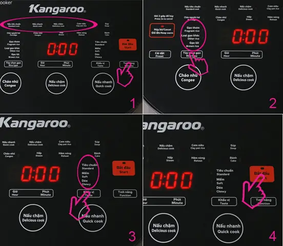 Hướng Dẫn Chi Tiết Cách Nấu Nồi Cơm Điện Kangaroo Đa Năng Hiệu Quả