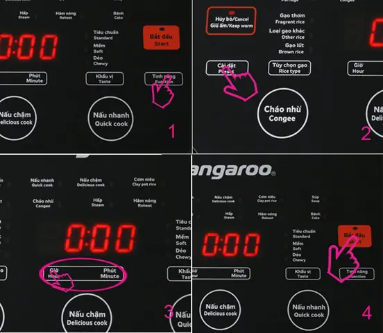 Hướng Dẫn Chi Tiết Cách Nấu Nồi Cơm Điện Kangaroo Đa Năng Hiệu Quả