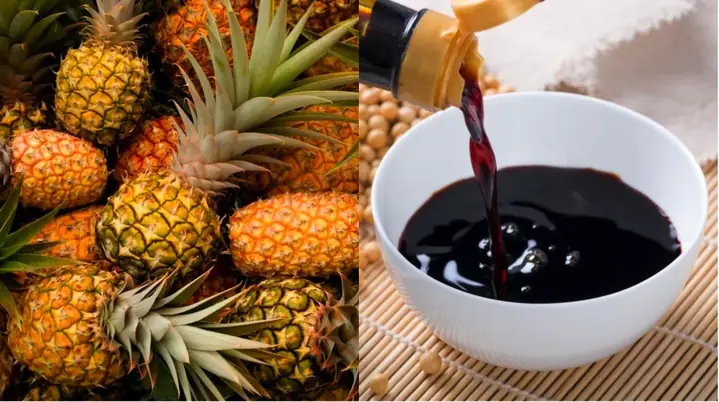 Làm nước mắm chay từ thơm (dứa) và xì dầu