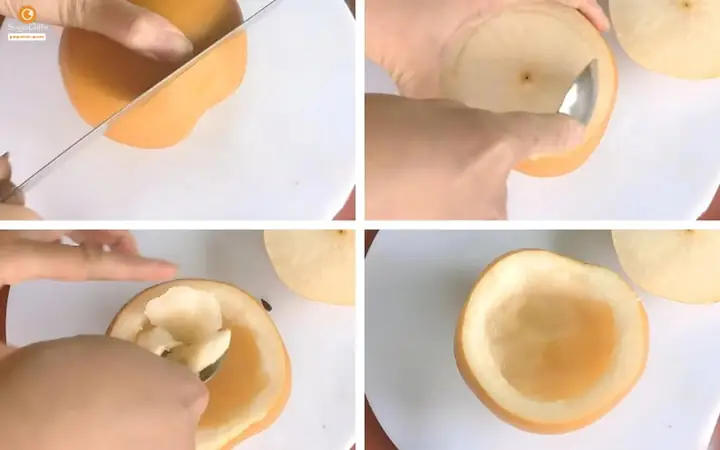 Cách làm lê hấp đường phèn với kỷ tử