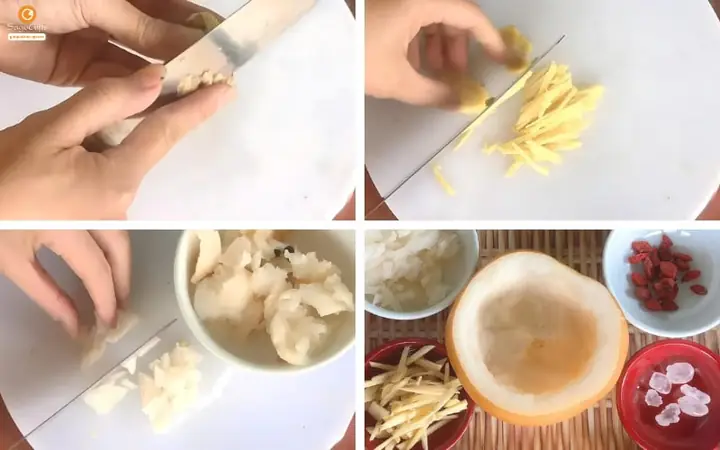 Cách làm lê hấp đường phèn với kỷ tử