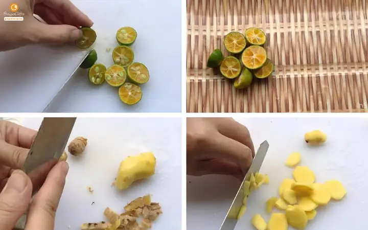 Lê hấp gừng và đường phèn