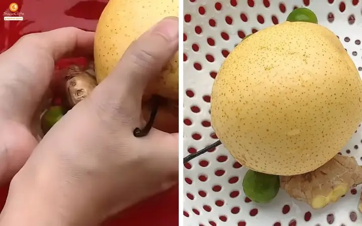 Lê hấp gừng và đường phèn