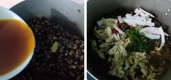 Trộn ốc với sốt