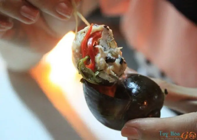 Ốc bươu nhồi thịt – món ngon dân dã hấp dẫn